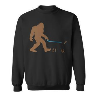 Bigfoot Walking Rottweiler Dog Sasquatch Sweatshirt | Mazezy