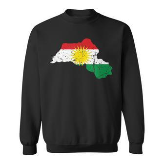 Her Biji Kurdistan Kurden With Kurdistan Flag Sweatshirt - Seseable