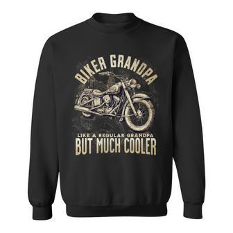 Biker Grandpa Grandad Motorcycle Motorbike Bike Adventure Sweatshirt - Monsterry