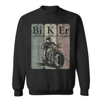 Biker Periodic Table Elements Motorcycle Biking Vintage Sweatshirt - Monsterry