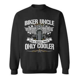 Biker Uncle Motorcycle Father's Day Uncle Biker Motocross Sweatshirt - Seseable