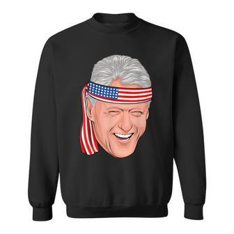 Bill Clinton President 4Th Of July American Flag Sweatshirt - Monsterry