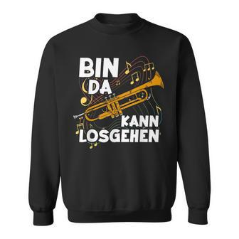 Bin Da Kann Losgehen German Language Black Sweatshirt - Seseable