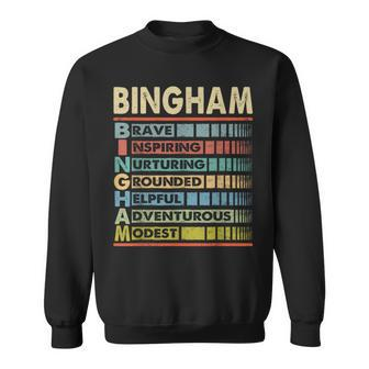 Bingham Family Name First Last Name Bingham Sweatshirt - Monsterry AU