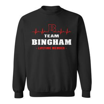 Bingham Surname Family Name Team Bingham Lifetime Member Sweatshirt - Monsterry CA