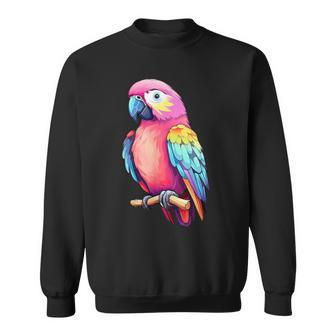 Bird Colourful Parrot Blue Sweatshirt - Seseable