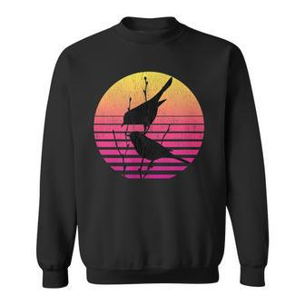 Birds Over A Vintage Sunset Distressed Sweatshirt - Monsterry DE