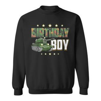 Birthday Boy Army Soldier Birthday Military Themed Camo Sweatshirt - Monsterry DE