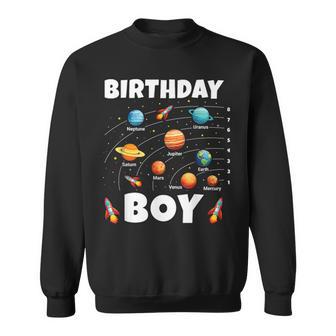 Birthday Boy Space Planets Birthday Sweatshirt - Monsterry DE