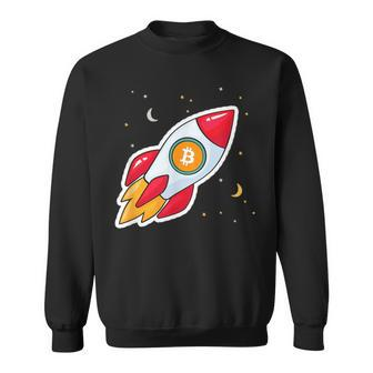 Bitcoin Rocket To The Moon Sweatshirt - Thegiftio UK