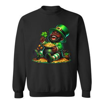 Black African American Leprechaun Saint Patrick's Day Sweatshirt - Thegiftio