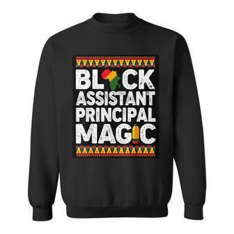 Black Assistant Principal Magic Melanin Black History Month Sweatshirt - Thegiftio UK