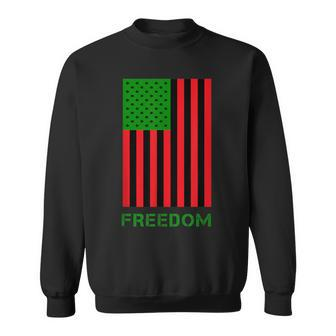 Black Freedom Unia Flag Pan African American Flag Junenth Sweatshirt - Monsterry UK