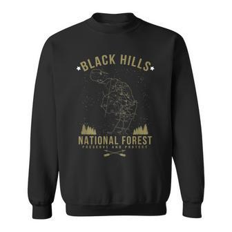 Black Hill National Forest South Dakota Hiking Map Sweatshirt - Monsterry AU