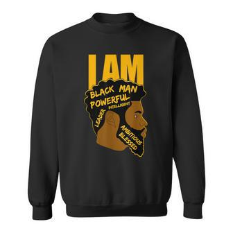 I Am Black King Powerful Leader Black History Month Dad Boys Sweatshirt - Thegiftio UK