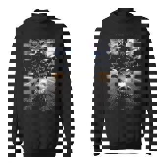 Black Labrador Cruising Motorcycle In Highway Dog Sweatshirt | Mazezy