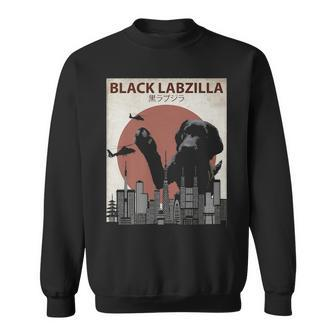 Black Labzilla Labrador Retriever Lab Dog Sweatshirt | Mazezy