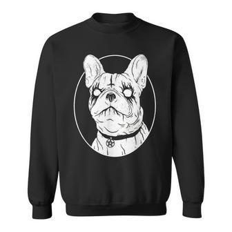 Black Metal French Bulldog Gothic Heavy Metal Dog Sweatshirt - Monsterry DE
