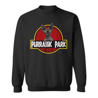 Black Sphynx Cat Cute Cat Lover Parody Sweatshirt - Monsterry