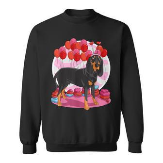 Black And Tan Coonhound Heart Valentine Day Decor Sweatshirt - Monsterry CA