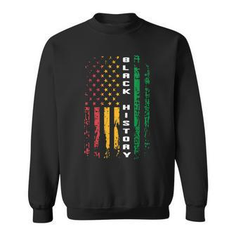 Black History African American Flag Africa Black Pride Sweatshirt - Seseable