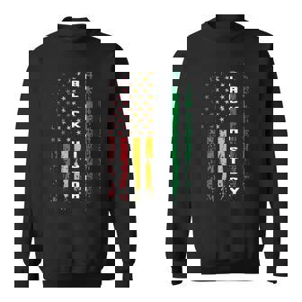 Black History African American Flag Africa Black Pride Sweatshirt - Seseable