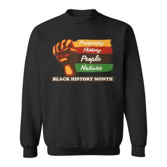 Black History Month African American Pride Fist Women Sweatshirt - Seseable