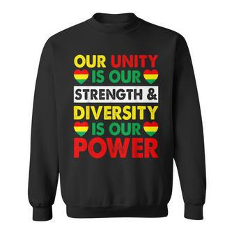 Black History Month African American Unity Power Diversity Sweatshirt - Seseable