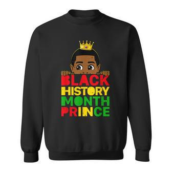 Black History Month Prince African Melanin Boy Toddler Sons Sweatshirt - Monsterry DE