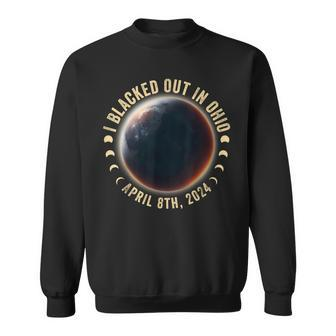 I Blacked Out In Ohio Total Solar Eclipse April 8Th 2024 Sweatshirt | Mazezy