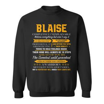 Blaise Completely Unexplainable Name Front Print 1Kana Sweatshirt | Seseable CA
