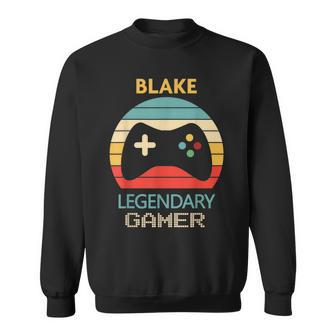 Blake Name Personalised Legendary Gamer Sweatshirt - Seseable