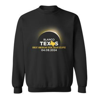 Blanco Tx Texas Total Solar Eclipse 2024 Sweatshirt | Mazezy