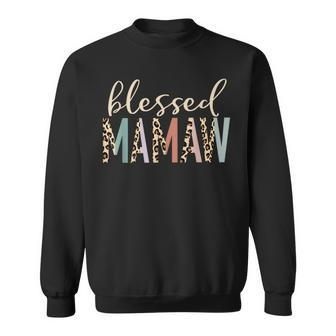 Blessed Mamaw Cute Leopard Print Sweatshirt - Thegiftio UK