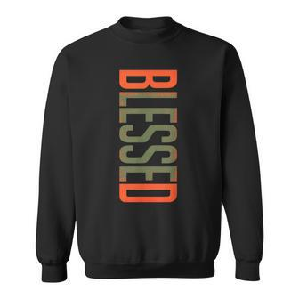 Blessed Olive Army Solar Orange Color Match Sweatshirt | Mazezy CA