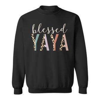 Blessed Yaya Cute Leopard Print Sweatshirt - Thegiftio UK