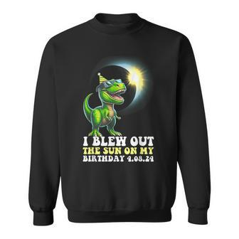 I Blew Out The Sun On Birthday Dinosaur 2024 Solar Eclipse Sweatshirt | Mazezy