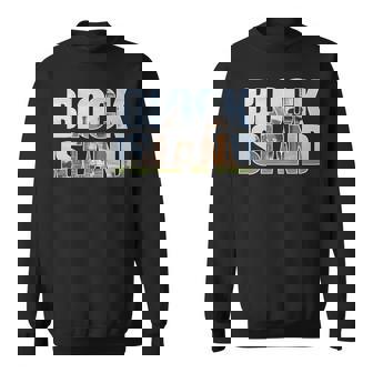 Block Island Lighthouse Souvenir Rhode Island Beach Keepsake Sweatshirt - Monsterry