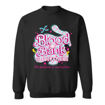 Blood Bank Is Everything Pink Retro Lab Week 2024 Med Tech Sweatshirt - Monsterry CA