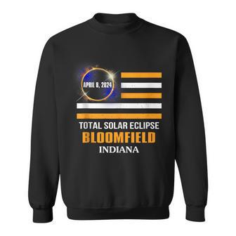 Bloomfield Indiana Solar Eclipse 2024 Us Flag Sweatshirt - Thegiftio