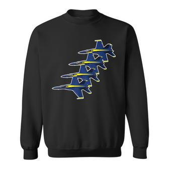 Blue Angels Navy Wedge Formation Navy Sweatshirt - Monsterry