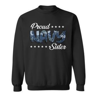 Blue Digital Bold Proud Navy Sister Sweatshirt - Monsterry CA
