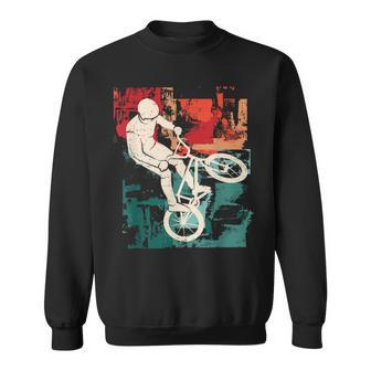 Bmx Cyclist Vintage Boys Bmx Bike Sweatshirt - Monsterry