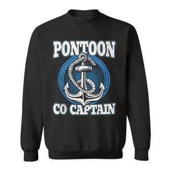 Boating Pontoon Co Captain Son Boy Kid Dad Grandpa Boat Sweatshirt - Monsterry UK