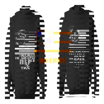 Boerne Texas Solar Eclipse 2024 Us Flag Sweatshirt - Thegiftio