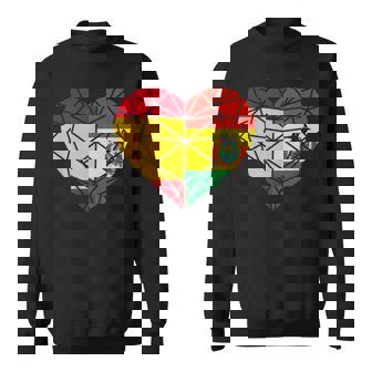 Bolivia España Bandera Amistad Hermandad Corazón Poligonal Camisa de entrenamiento - Regaloses