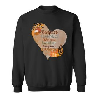 Bonfires Flannels S'mores Sweaters Campfires And Pumpkins Sweatshirt - Monsterry