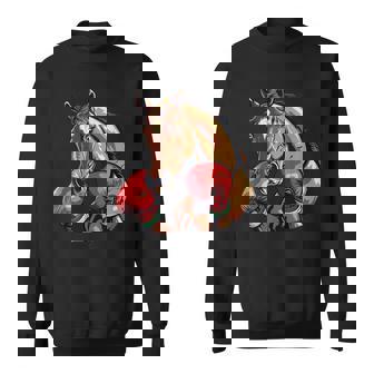 Bonito Disfraz De Caballo Con Divertidos Guantes De Boxeo Camisa de entrenamiento - Regaloses
