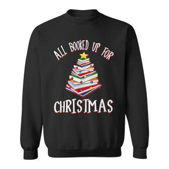 All Booked Up For Christmas Christmas Tree Sweatshirt | Seseable CA