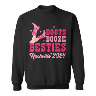 Boots Booze & Besties s Trip Nashville 2024 Sweatshirt - Seseable